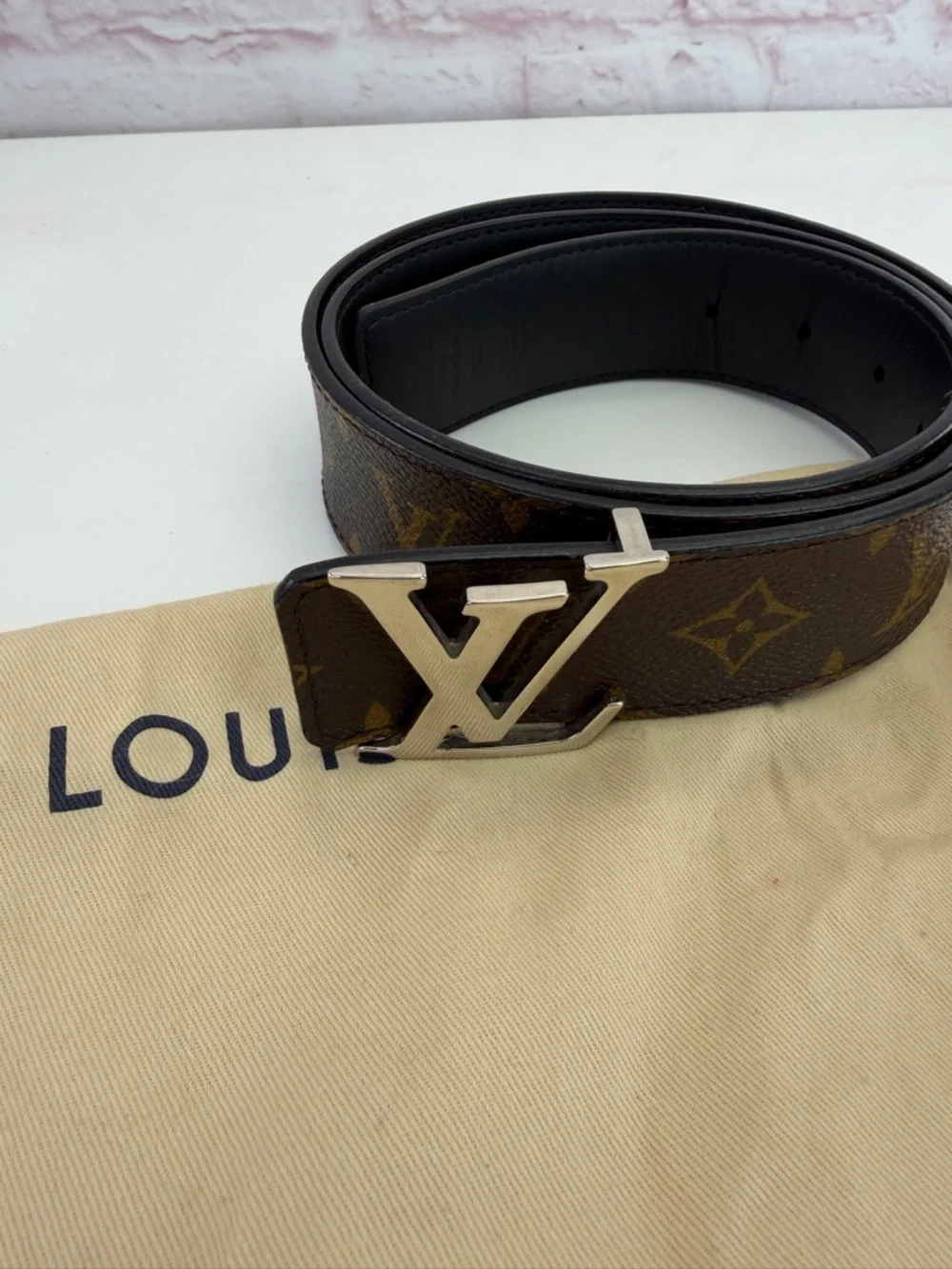 LOUIS VUITTON LV INITIALES MONOGRAM REVERSIBLE 40MM BELT SZ 95/38
